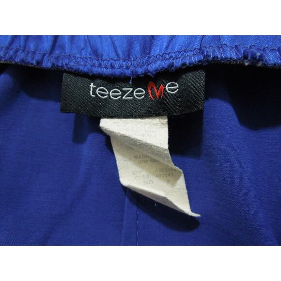 TEEZE ME Formal Dress 9 Juniors Royal Blue Sweetheart Strapless Pleated - Picture 4 of 4